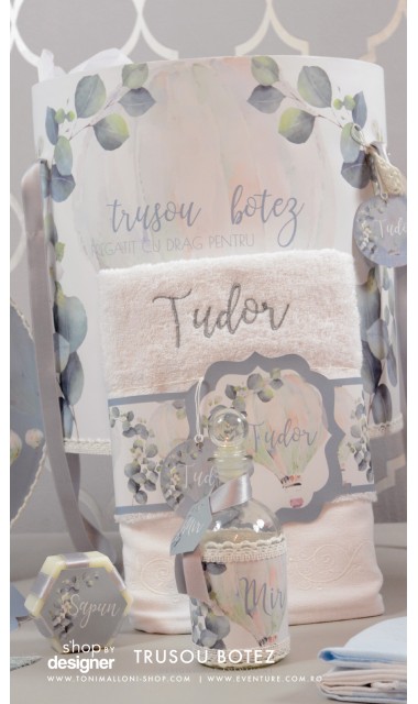 Trusou de botez baieti cu frunze de eucalipt, Eucaliphtus 6